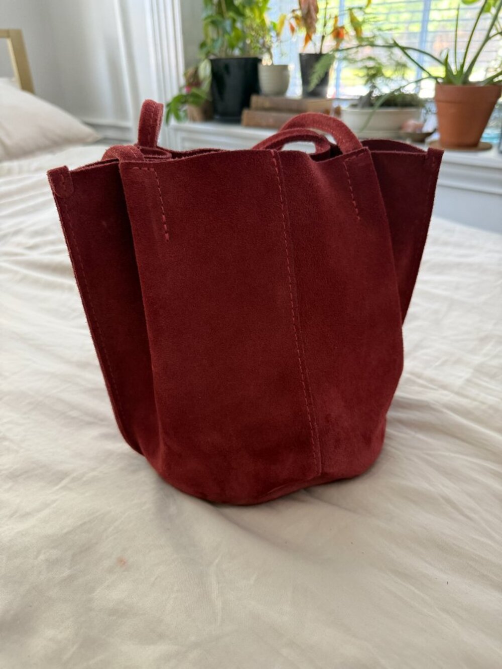 Portland Leather Devan Bag in Red Panda - Picture 2 of 7